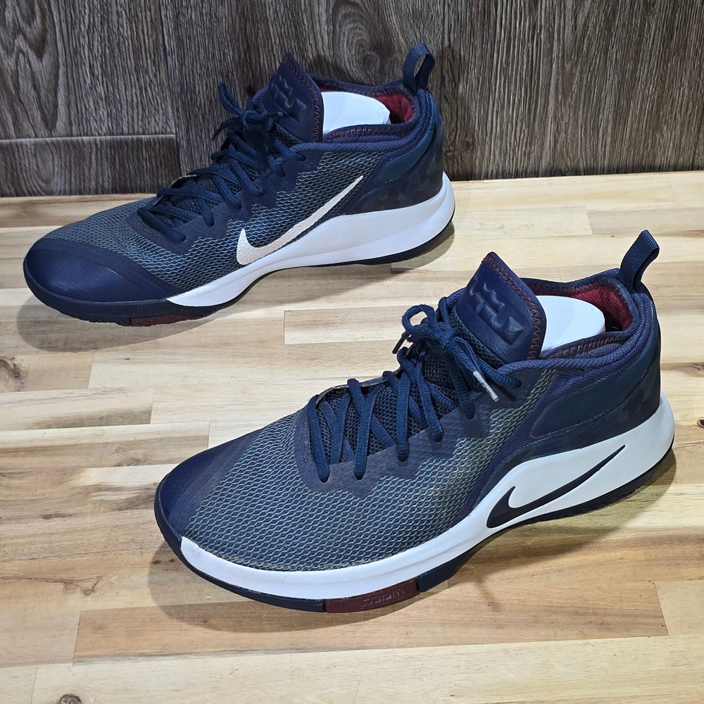 Nike LeBron Witness III Basketball Shoes Men's 11 Navy‎ Blue White 942518-406